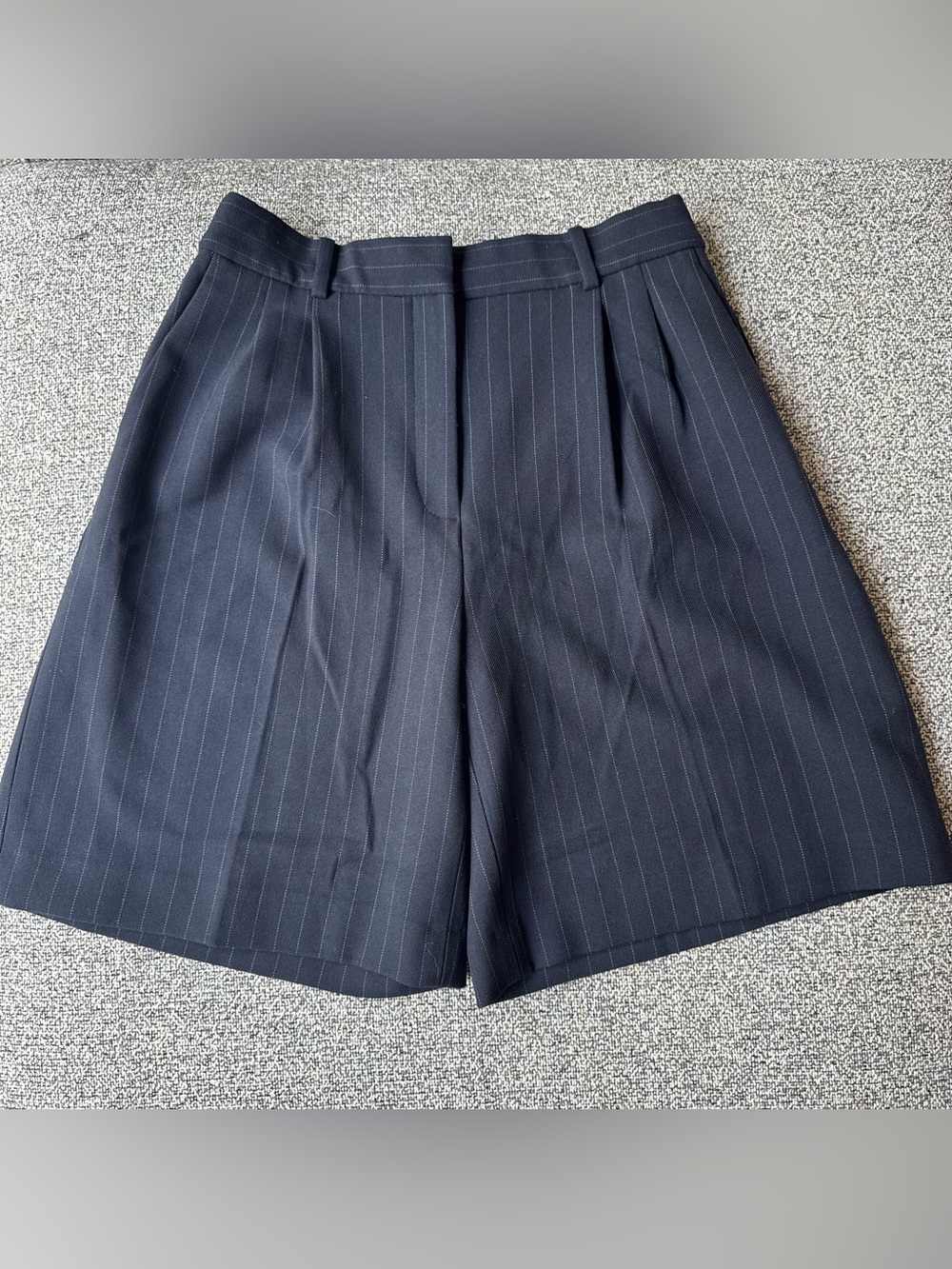 Babaton Navy Pinstripe Tailored Women’s Shorts
